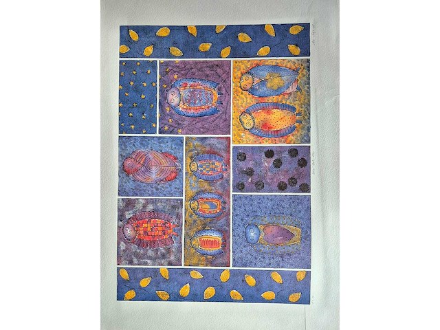 Zeefdruk ans van dijk ‘wise old man’ - afbeelding 2 van  2