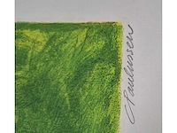 Zeefdruk carolina paulussen ‘geisha groen’ - afbeelding 3 van  4