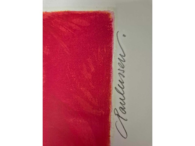 Zeefdruk carolina paulussen ‘geisha rood’ - afbeelding 3 van  4