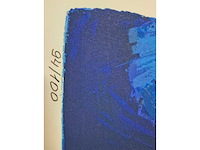 Zeefdruk carolina paulussen ‘rozen blauw’ - afbeelding 4 van  4