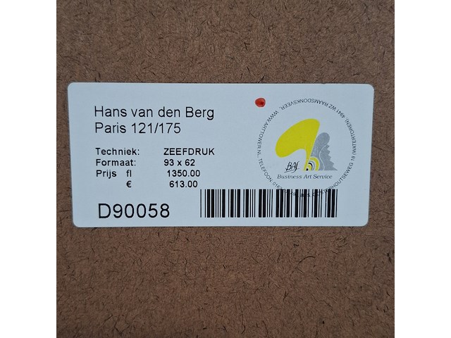 Zeefdruk, hans van den berg, paris 121/175 - afbeelding 2 van  10