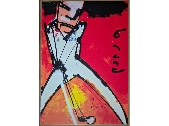 Zeefdruk herman brood ‘golfer’ - afbeelding 1 van  4