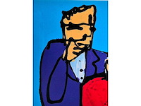 Zeefdruk herman brood ‘horen, zien, zwijgen’ - afbeelding 2 van  5