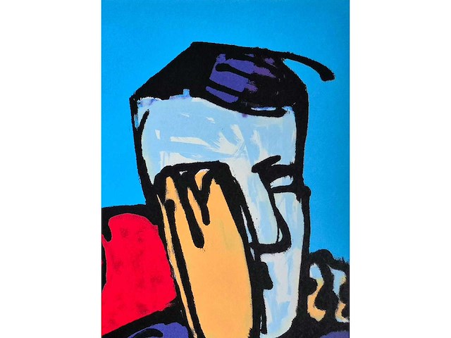 Zeefdruk herman brood ‘horen, zien, zwijgen’ - afbeelding 3 van  5