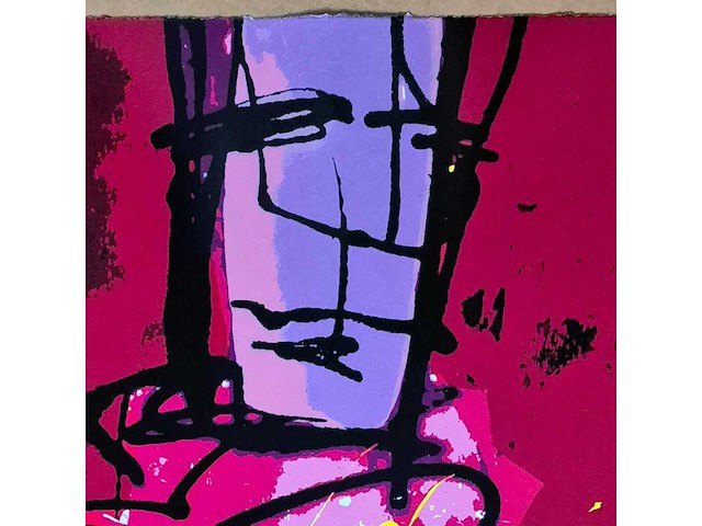 Zeefdruk herman brood ‘purple haze’ - afbeelding 2 van  4