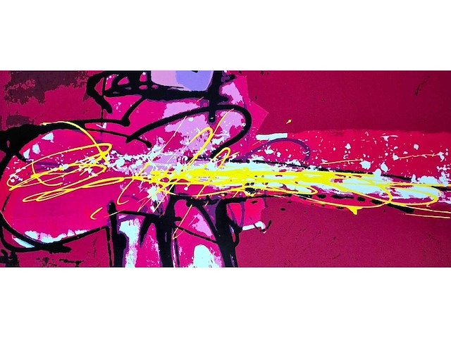 Zeefdruk herman brood ‘purple haze’ - afbeelding 3 van  4