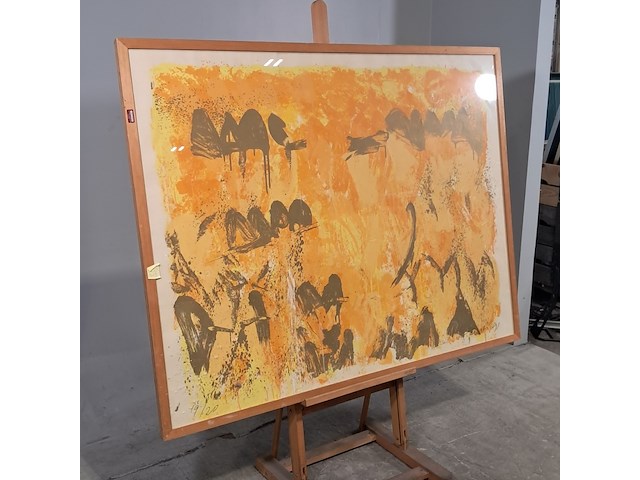 Zeefdruk in lijst, jan cremer, tulips - afbeelding 2 van  8