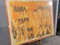 Zeefdruk in lijst, jan cremer, tulips - afbeelding 2 van  8