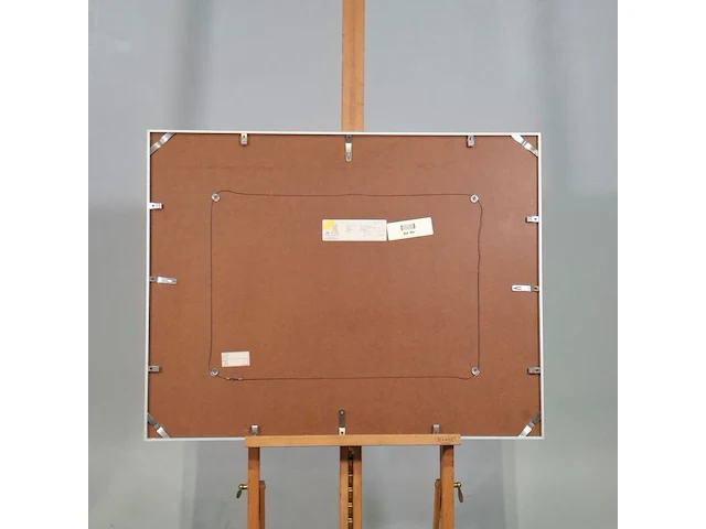 Zeefdruk in lijst, maya wildevuur, vogel vissen, 1992, 36/175 - afbeelding 10 van  10