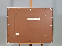 Zeefdruk in lijst, maya wildevuur, vogel vissen, 1992, 36/175 - afbeelding 10 van  10