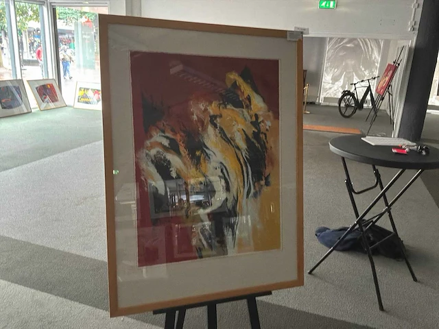 Zeefdruk ” m schilders-gele rotsen als wolken” - afbeelding 2 van  5