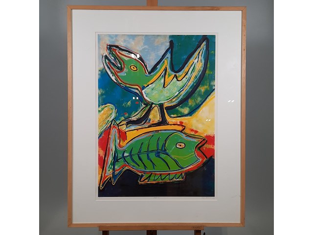 Zeefdruk, maya wildevuur, 171/200, 1994 - afbeelding 3 van  10