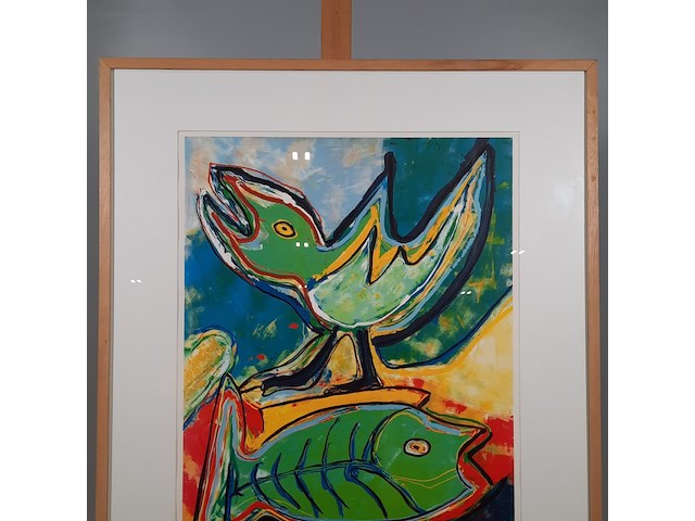 Zeefdruk, maya wildevuur, 171/200, 1994 - afbeelding 4 van  10