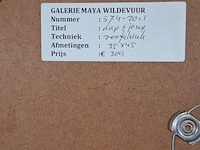 Zeefdruk, maya wildevuur, aap met jong, 1994, 64/125 - afbeelding 3 van  11