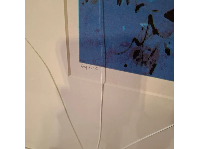 Zeefdruk, maya wildevuur, aap met jong, 1994, 64/125 - afbeelding 10 van  11