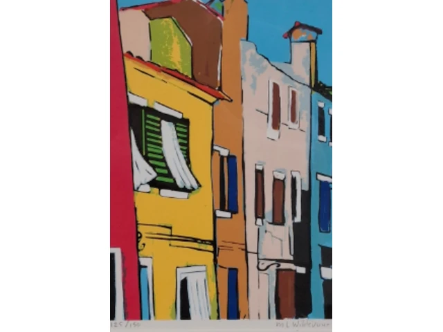 Zeefdruk, maya wildevuur, burano, 125/150 - afbeelding 1 van  9