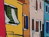 Zeefdruk, maya wildevuur, burano, 125/150