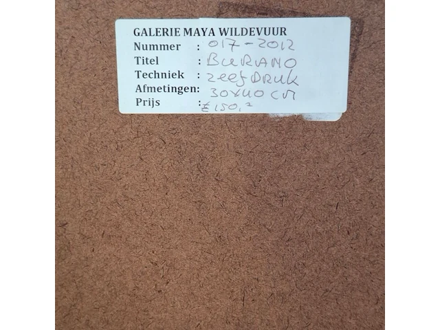 Zeefdruk, maya wildevuur, burano, 125/150 - afbeelding 9 van  9