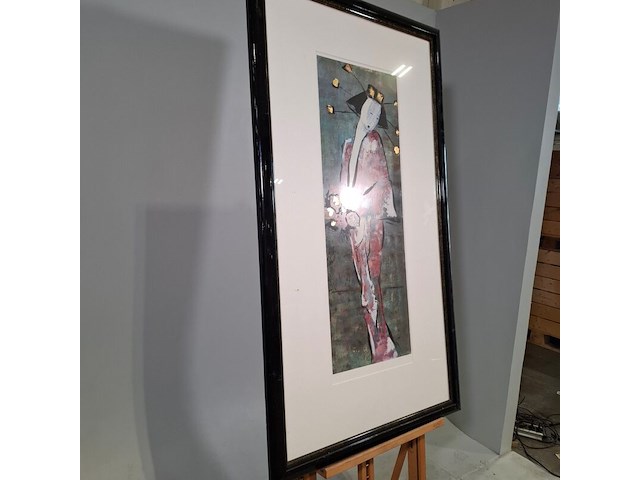 Zeefdruk, maya wildevuur, geisha, 1997 - afbeelding 6 van  8