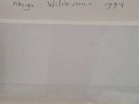 Zeefdruk, maya wildevuur, vogel / vis, 1993 - afbeelding 4 van  9