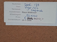 Zeefdruk, maya wildevuur, vogel / vis, 1993 - afbeelding 9 van  9