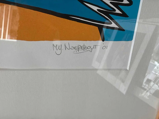 Zeefdruk “m.y naerebout- finally free” - afbeelding 6 van  6