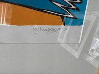Zeefdruk “m.y naerebout- finally free” - afbeelding 6 van  6