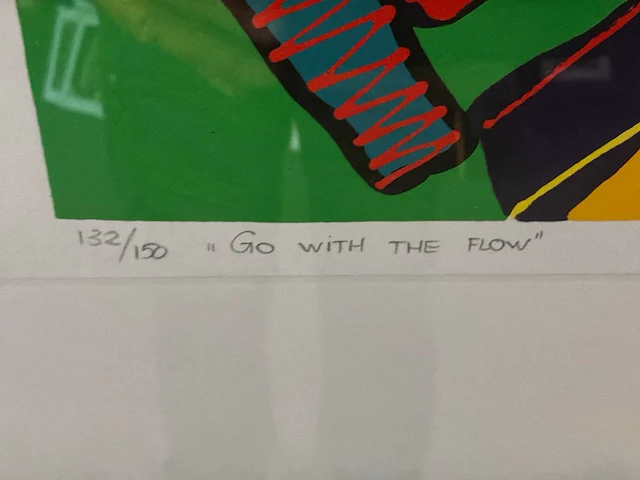 Zeefdruk “m.y naerebout- go with the flow” - afbeelding 5 van  7