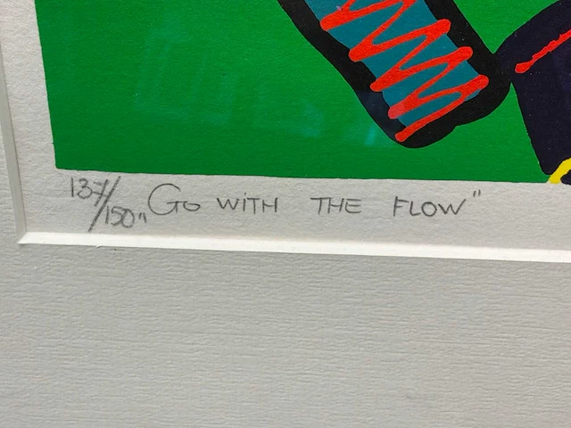 Zeefdruk “m.y naerebout- go with the flow” - afbeelding 5 van  7