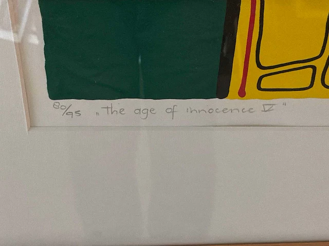 Zeefdruk “m.y naerebout- the age of innocence v” - afbeelding 5 van  7