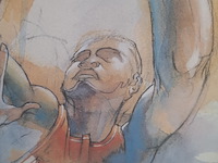 Zeefdruk, ortho owen, jumpshot, 1989 - afbeelding 4 van  9