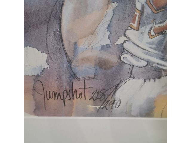 Zeefdruk, ortho owen, jumpshot, 1989 - afbeelding 6 van  9