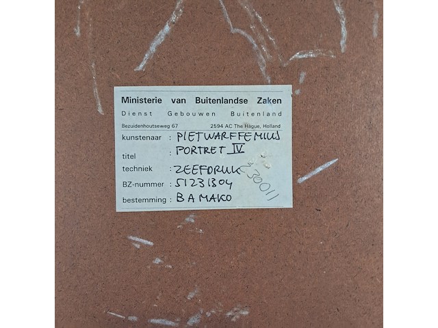 Zeefdruk, piet warffemius, portret iv 2/50, 1995 - afbeelding 2 van  11