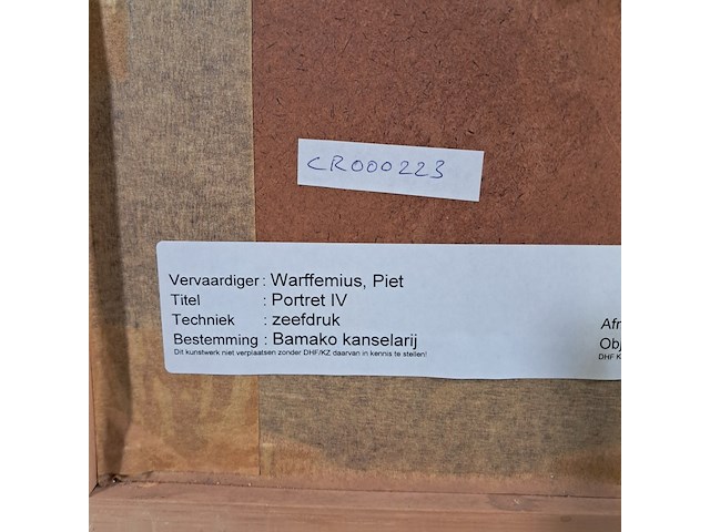 Zeefdruk, piet warffemius, portret iv 2/50, 1995 - afbeelding 3 van  11