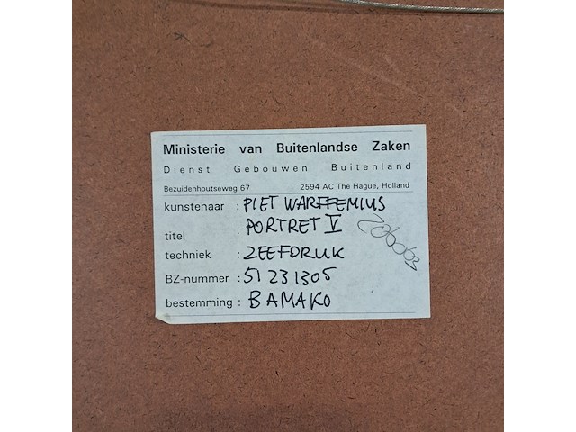 Zeefdruk, piet warffemius, portret v 3/40, 1997 - afbeelding 3 van  11