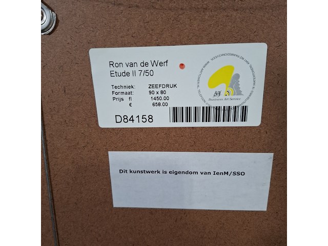 Zeefdruk, ron van de werf, etude ii 7/50, 2001 - afbeelding 2 van  10