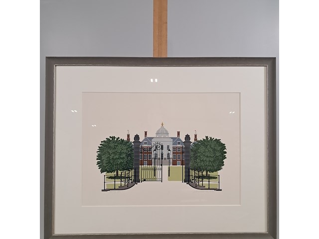 Zeefdruk, sees vlag, paleis huis den bosch, 1982 - afbeelding 2 van  7