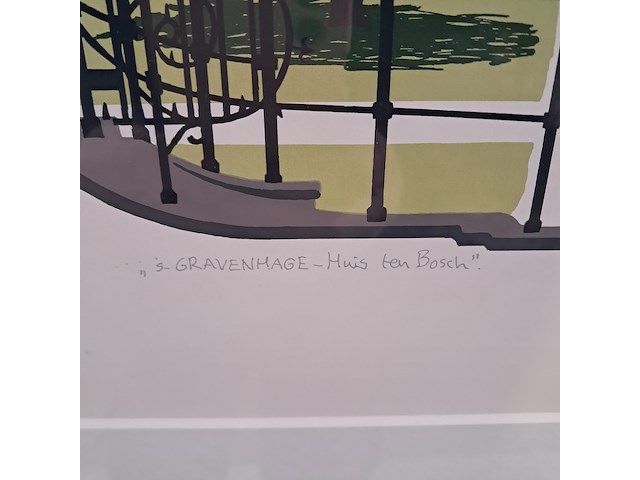 Zeefdruk, sees vlag, paleis huis den bosch, 1982 - afbeelding 4 van  7