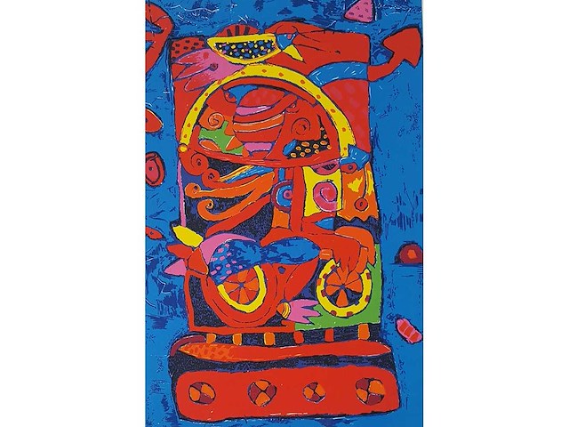 Zeefdruk simon&bruno ‘le roi et l'oseau’ - afbeelding 1 van  2