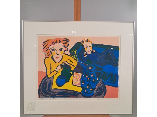 Zeefdruk, thea van doorn, justine 22/30, 1990 - afbeelding 1 van  8