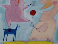 Zeefdruk, w. stips, happy times 101/150, 1999 - afbeelding 1 van  10