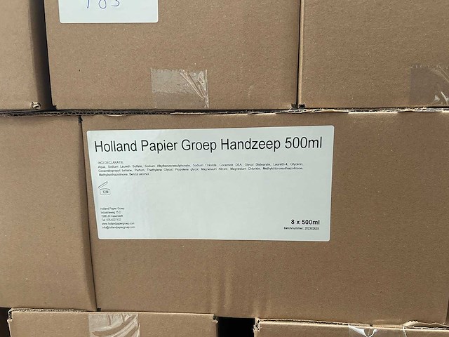 Zeepflacon transparant met zwarte pomp 500 ml witte lotion zeep (576x) - afbeelding 5 van  5