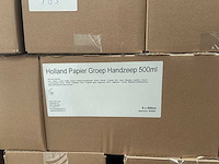 Zeepflacon transparant met zwarte pomp 500 ml witte lotion zeep (576x) - afbeelding 5 van  5