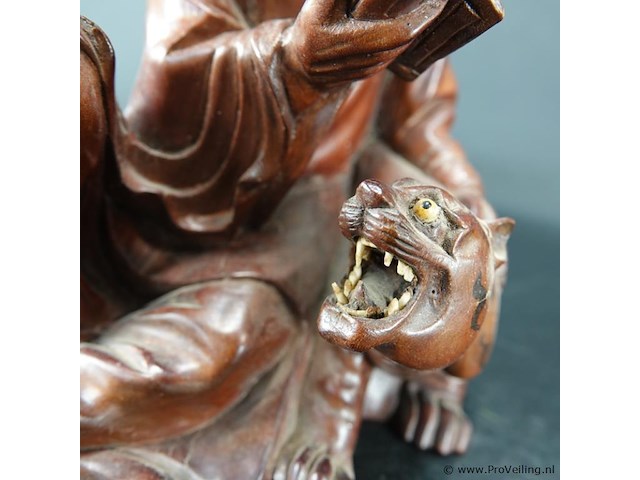 Zeer fraai in rozenhout gesneden lohan pindola - afbeelding 3 van  5