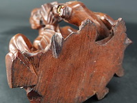 Zeer fraai in rozenhout gesneden lohan pindola - afbeelding 5 van  5