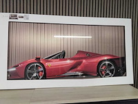 Zeer groot glas schilderij met ferrari - afbeelding 1 van  7