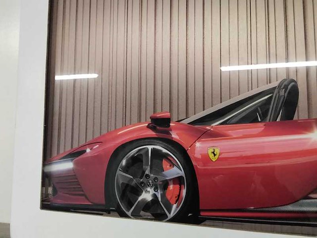 Zeer groot glas schilderij met ferrari - afbeelding 4 van  7