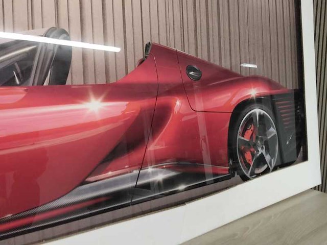 Zeer groot glas schilderij met ferrari - afbeelding 5 van  7