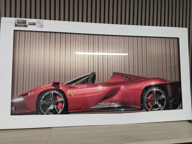 Zeer groot glas schilderij van ferrari - afbeelding 3 van  7