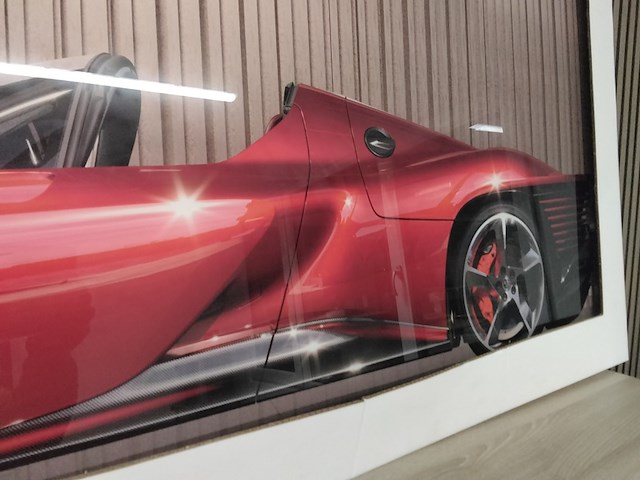 Zeer groot glas schilderij van ferrari - afbeelding 4 van  7